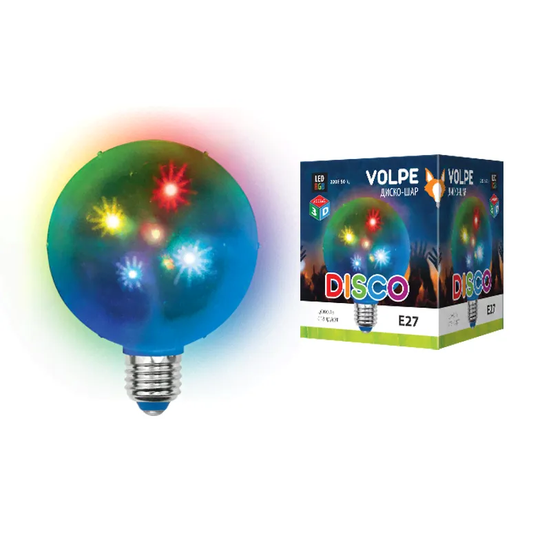 Светодиодный светильник-проектор Volpe Disko ULI-Q310 1,5W/RGB/Е27 UL-00002763-0