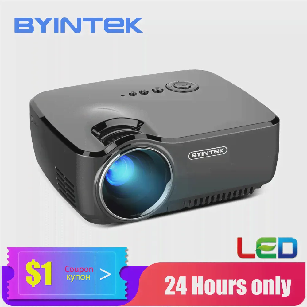 🛍 Мини-проектор BYINTEK GP70, портативный проектор для домашнего кинотеатра, светодиодный проектор для кинотеатра 1080P 3D 4K-0