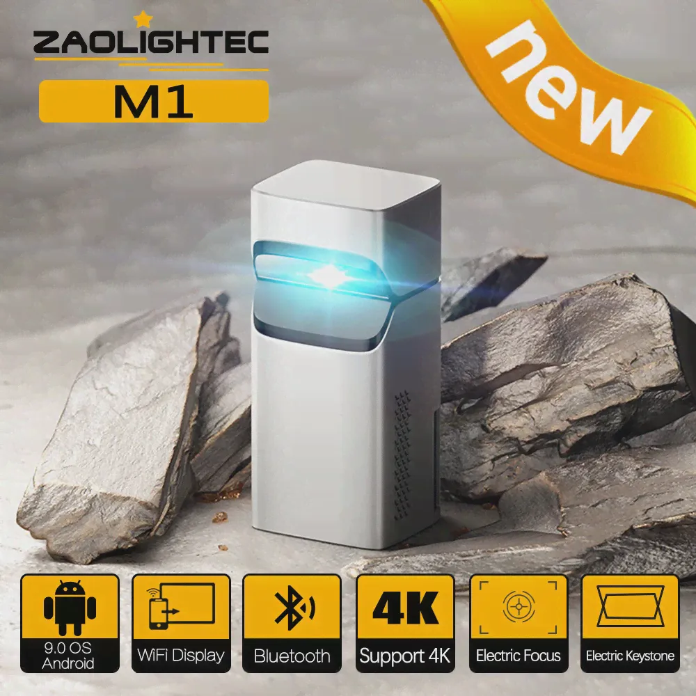Наружный проектор ZAOLIGHTEC M1 4K 3D, 1000 ANSI Android, умный домашний кинотеатр, видеопроектор с коротким фокусом и проектором HDR MEMC (art.: 3920c25fa8452)