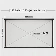 Складной проектор для домашнего кинотеатра, 100 дюйма, 16:9 (art.: 3920bb14fd348)