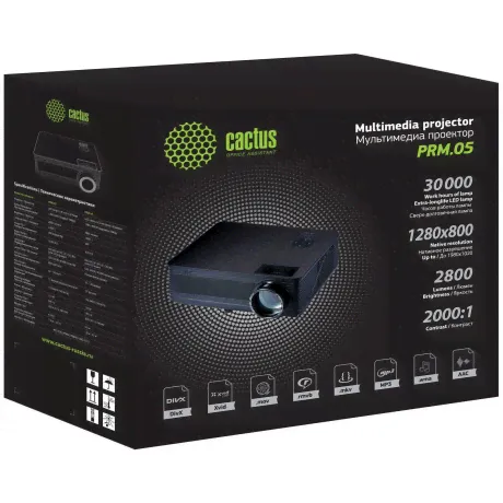 Проектор Cactus CS-PRM.05B.WUXGA-W LCD 2800Lm