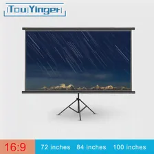 Touyinger Портативный Проектор 16:9 72 84 100 Дюйм(ов) Ов) Белый Проекционный Экран с Окантовкой Проекционный Экран ТВ Домашний Аудиовизуальный Экран