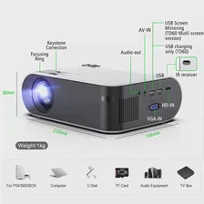 🛍 Мини-проектор Progaga для HD 1080P видео, портативный Wi-Fi проектор для смартфона, Airplay, Maircast, проектор, домашний кинотеатр