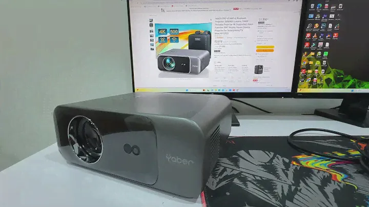 YABER PRO V9 WiFi 6 Bluetooth Projector, 500ANSI Lumens 1080P, 4K , Zoom Function 300" Display