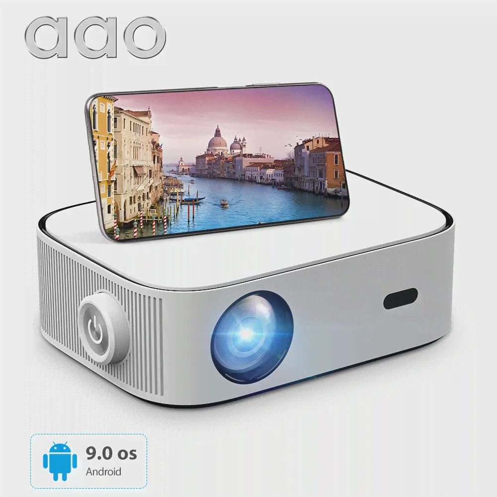 AAO YG550 проектор WiFi Android 9,0 Full HD 4K 1080P проектор Портативный светодиодный проектор для домашнего кинотеатра, ЖК-смартфона (art.: 3920bda65ad83)-2