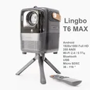 Портативный проектор Lingbo Projector T6 MAX 1920x1080 (Full HD), черный