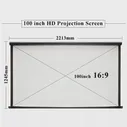 Складной проектор для домашнего кинотеатра, 100 дюйма, 16:9 (art.: 3920bb14fd348)