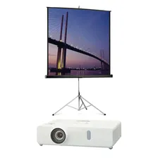 Panasonic PT-VW360E + Projecta 244x156 cm | Переносной проектор WXGA с экраном 16:10 на треноге
