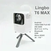 Портативный проектор Lingbo Projector T6 MAX 1920x1080 (Full HD), белый-0