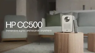 HP CC500 Video Projector System | w/ Android TV & 75" ALR Projection Screen